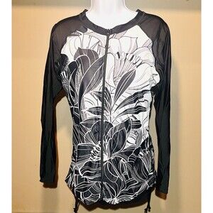 Wolddress Womens Long Sleeve Rashguard Swimsuit Sport Swimwear Tankini Set - L